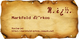 Markfeld Árkos névjegykártya